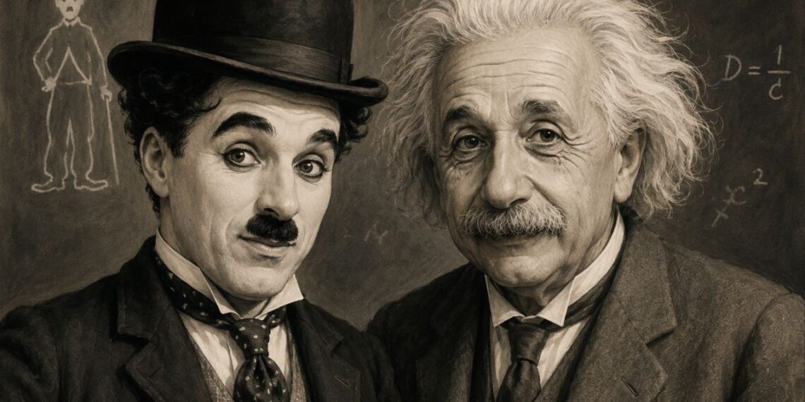 Charlie Chaplin, ao comentar a popularidade e a genialidade de Albert Einstein, disse: "A sua glória é maior que a minha. O mundo inteiro o admira, mesmo sem entender uma palavra do que você diz."