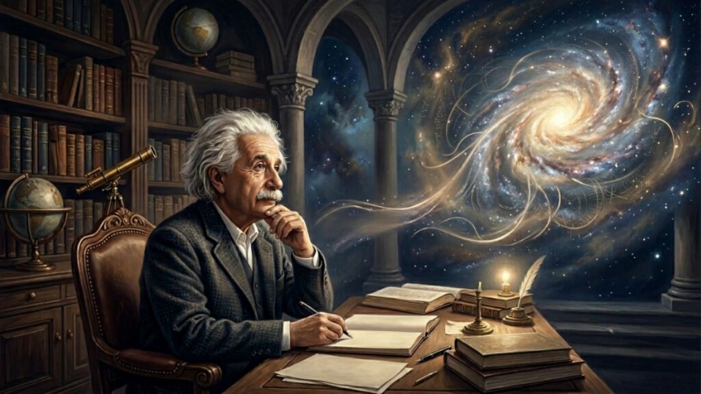Frase do dia de Albert Einstein: “A imaginação é mais importante que o conhecimento. O conhecimento é limitado, enquanto a imaginação abraça o mundo inteiro.”