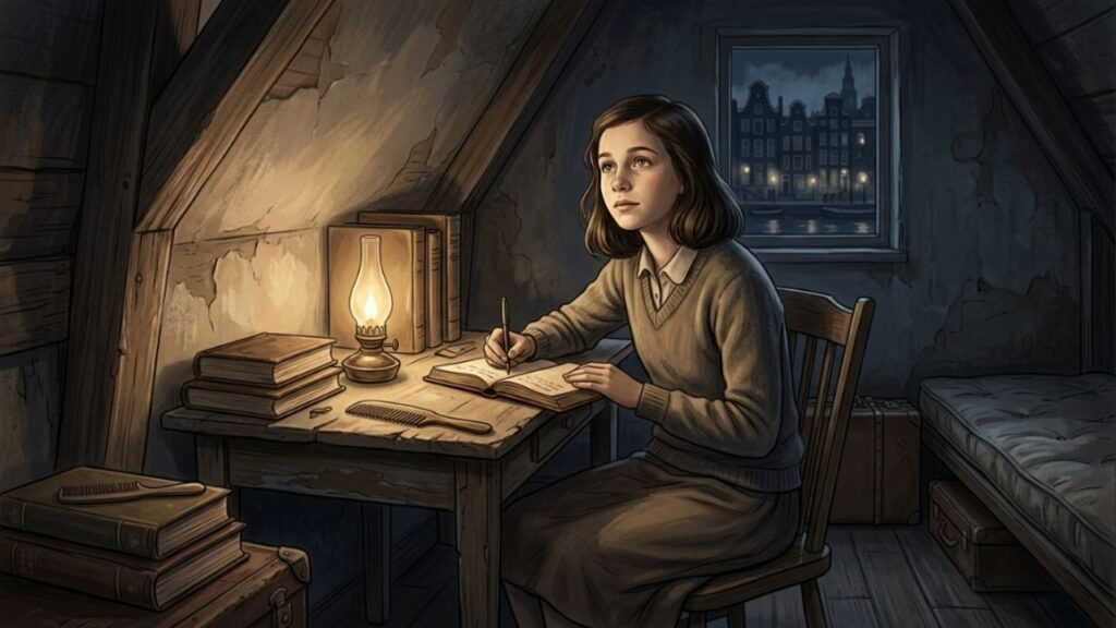 Frase do dia de Anne Frank: “É maravilhoso que ninguém precise esperar um único momento antes de começar a melhorar o mundo.”