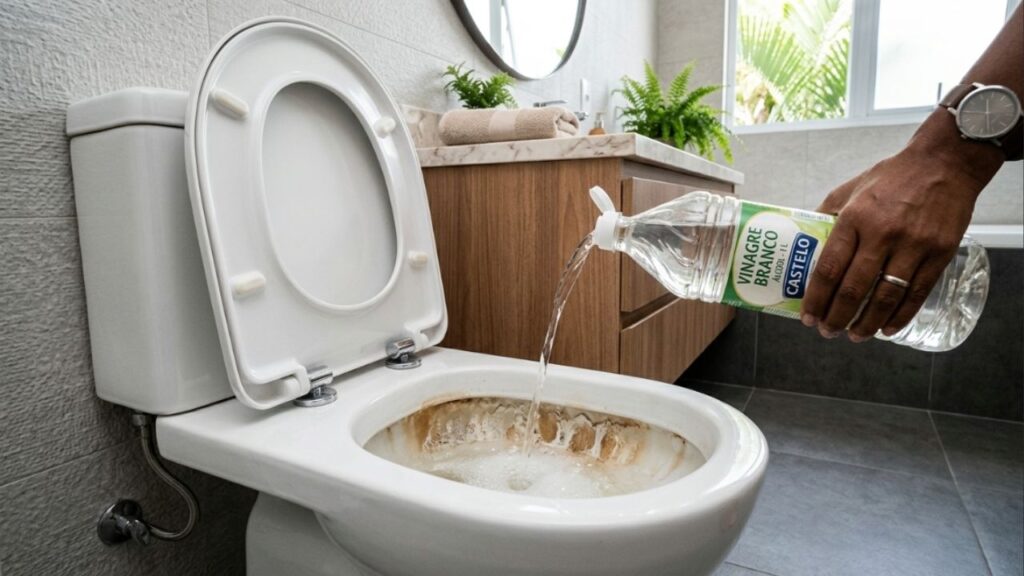 Por que os especialistas recomendam limpar o vaso sanitário com vinagre?