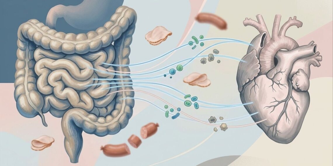 Que efeitos o consumo diário de salsicha e peito de peru causa na flora intestinal e também no sistema cardiovascular?