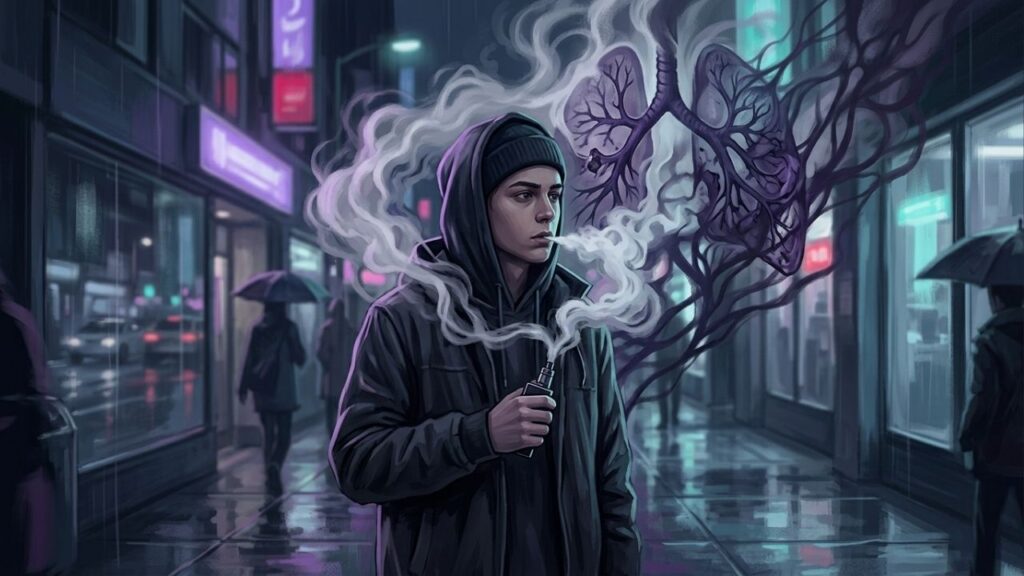 Que efeitos o uso do cigarro eletrônico (vape) causa nos pulmões e também nas gengivas?