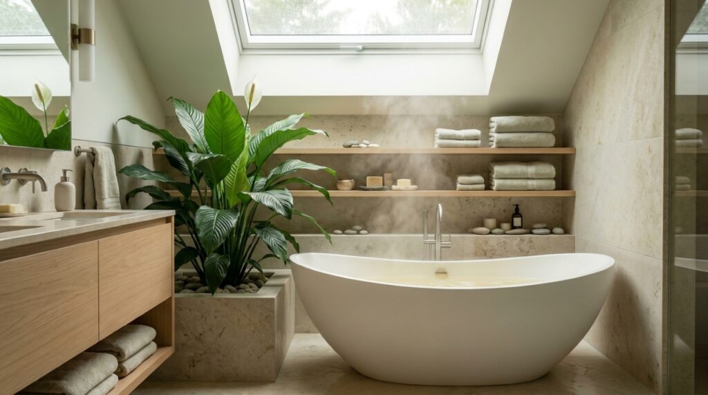 Cultivar esta espécie no banheiro garante um ambiente relaxante com elegância e frescor inigualáveis.