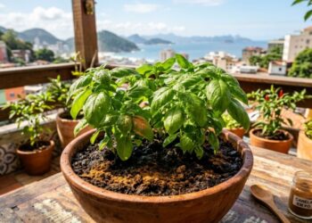 Qual a finalidade de polvilhar canela em pó na terra dos vasos de plantas e temperos cultivados na varanda e por que isso é recomendado?