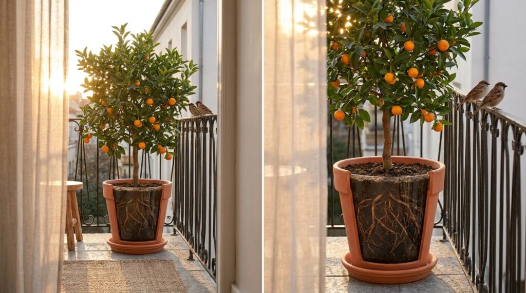 O cultivo urbano de árvores frutíferas em varandas proporciona alimentos frescos e um ambiente relaxante em casa.