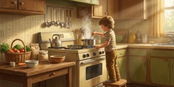 A cozinha servia como o primeiro laboratório de resiliência e competências práticas para gerações passadas.