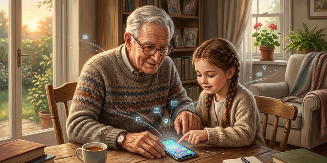 O ato de ensinar tecnologia para os avós funciona como um poderoso catalisador para o desenvolvimento da empatia estrutural nas crianças.