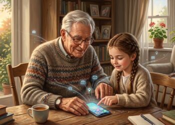 O ato de ensinar tecnologia para os avós funciona como um poderoso catalisador para o desenvolvimento da empatia estrutural nas crianças.