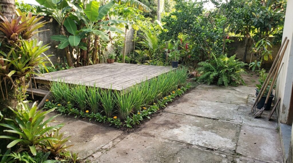 O cultivo estratégico de plantas específicas funciona como uma barreira verde de proteção fitossanitária para o patrimônio.