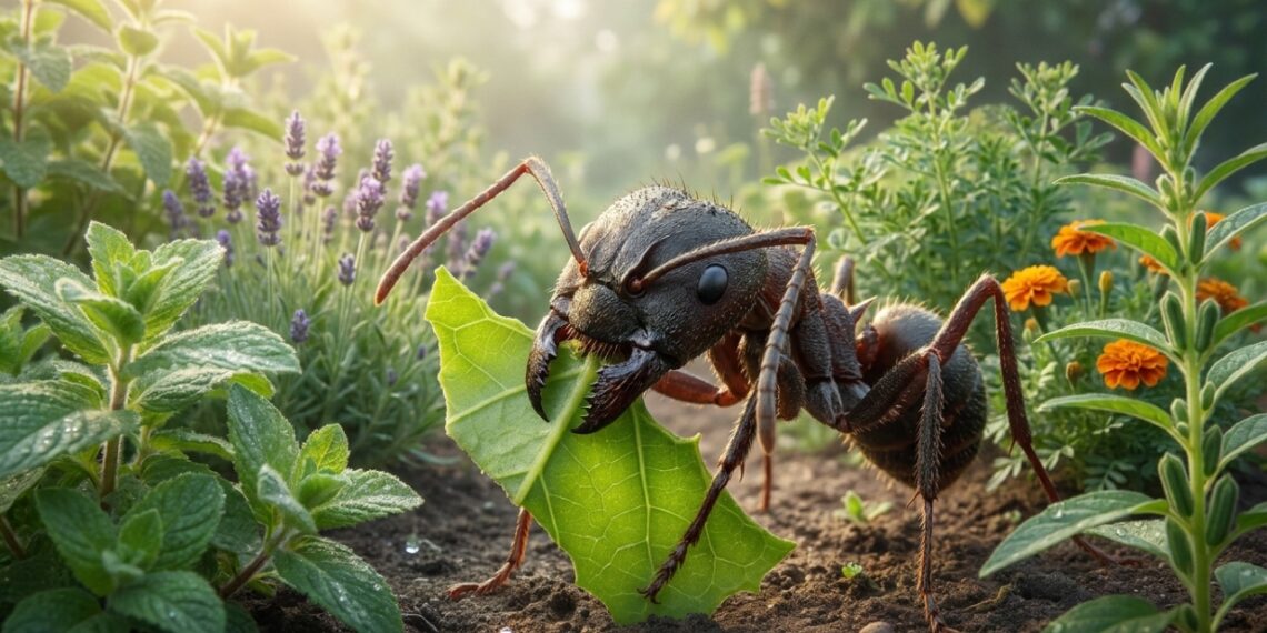Plantas repelentes formam uma barreira natural contra formigas cortadeiras e protegem o jardim.