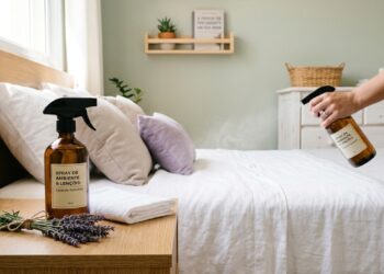 O home spray caseiro de lavanda purifica o ar e transforma o lar em um refúgio de paz.