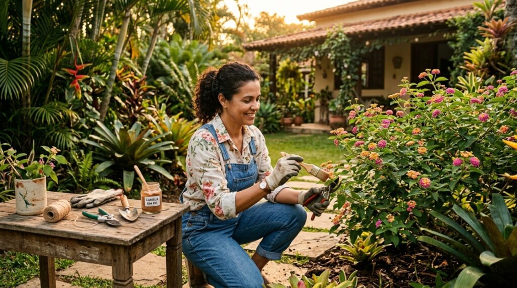 O uso da canela em pó atua como um escudo natural que inibe patógenos e acelera a regeneração celular do vegetal.