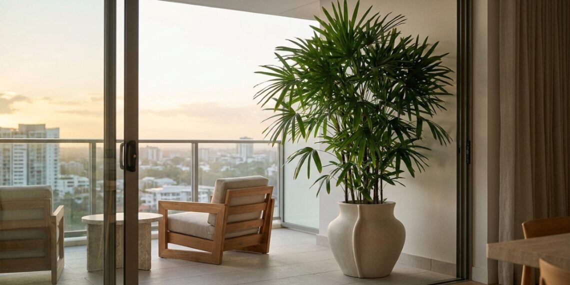 Palmeira ráfia: elegância e praticidade para apartamentos
