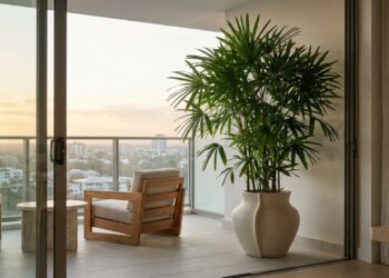 Palmeira ráfia: elegância e praticidade para apartamentos