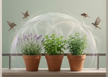 Cultivar plantas aromáticas e espinhosas cria uma barreira botânica natural e eficiente para afastar aves.