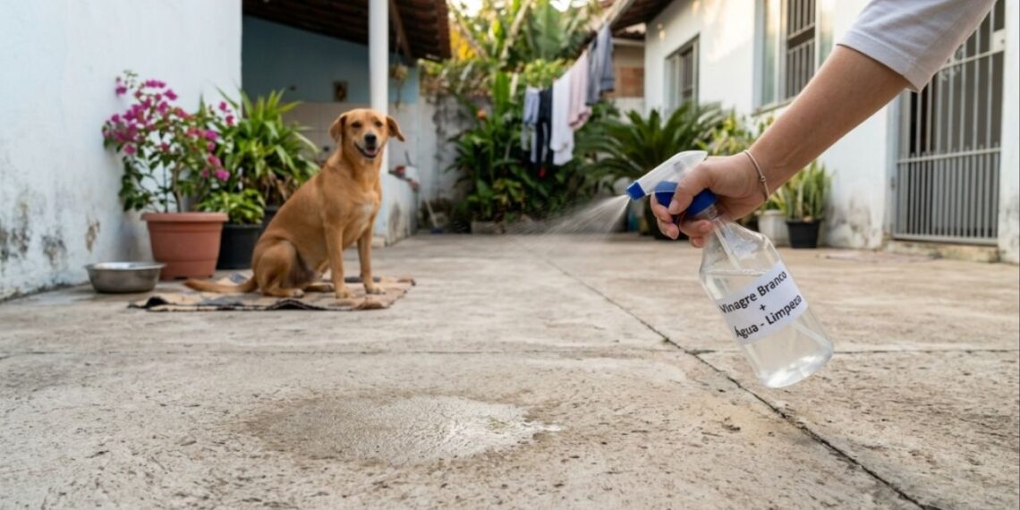 Como eliminar o cheiro forte de urina de cachorro do piso e do quintal: o truque fácil da lavagem com vinagre branco diluído em água que sempre funciona