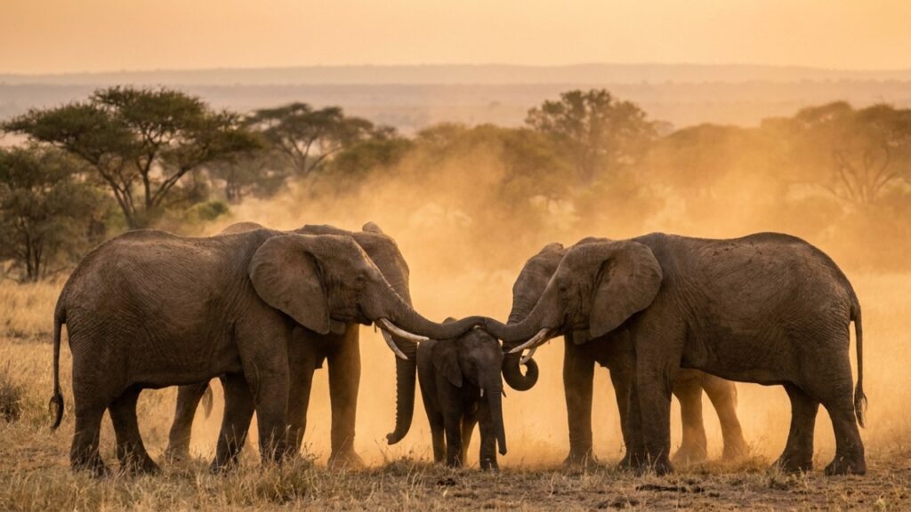 Filhote de elefante perdida reencontra sua família; veja o momento que emocionou pesquisadores