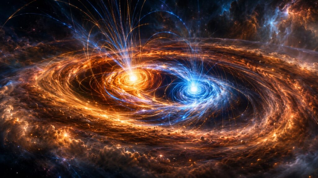 Campos magnéticos podem resolver um antigo mistério sobre como estrelas binárias se formam no universo