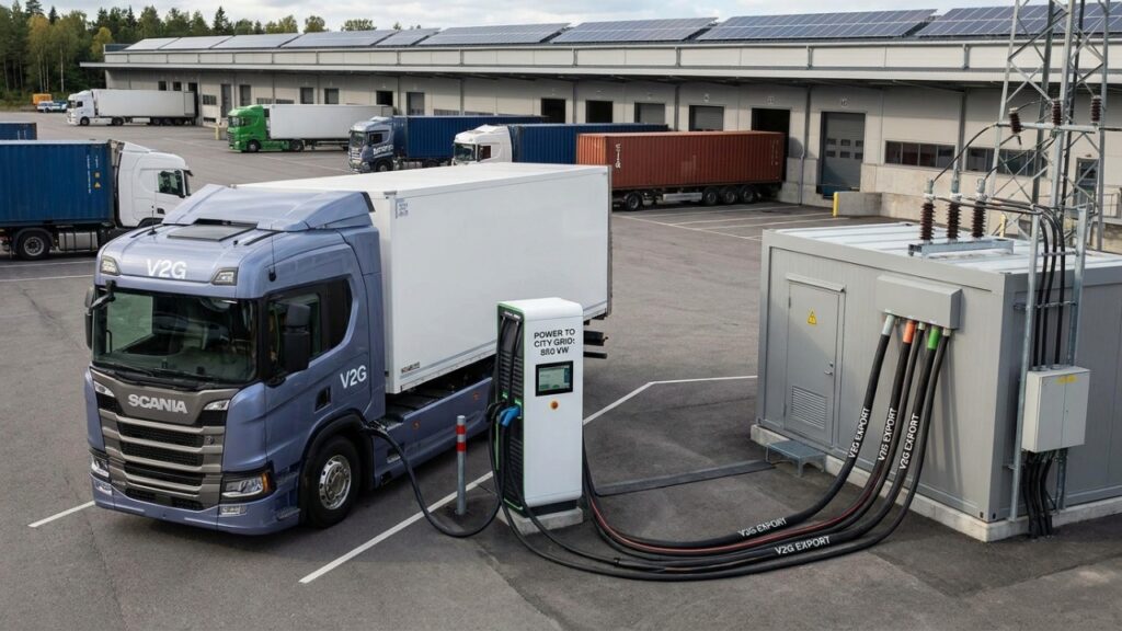 Caminhões elétricos podem virar baterias gigantes e abastecer bairros inteiros