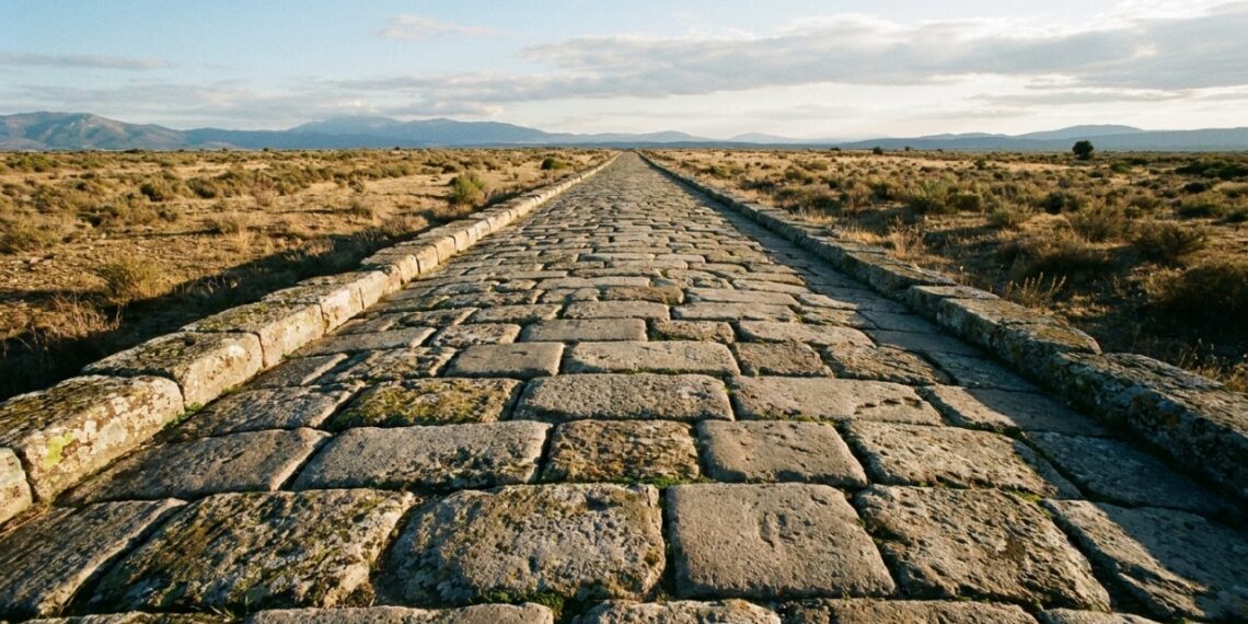 O segredo das estradas romanas: como uma civilização antiga conseguia construir caminhos quase perfeitamente retos