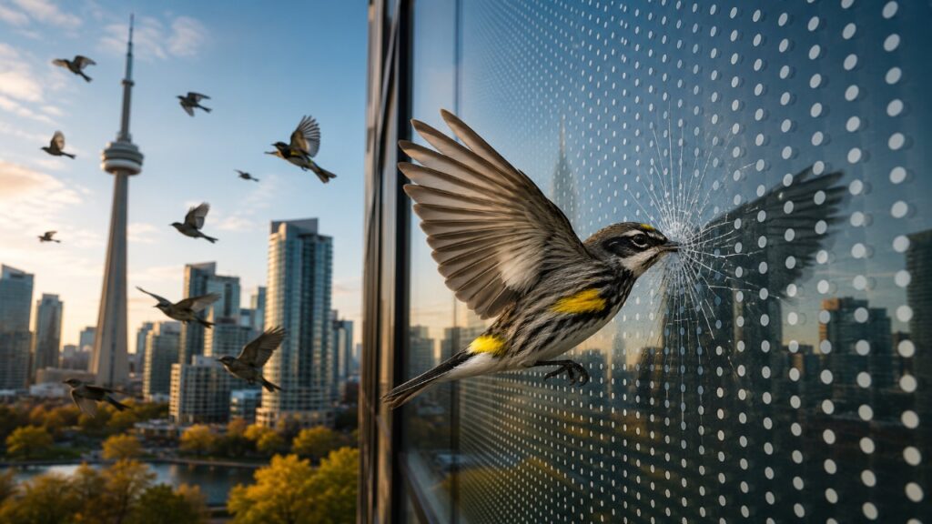 Cidade canadense troca fachadas espelhadas por vidros visíveis para salvar aves migratórias