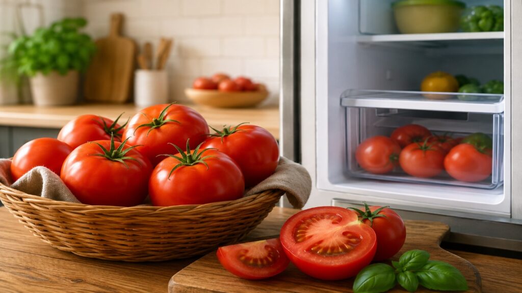 Pare de guardar o tomate maduro na gaveta fria da geladeira: essa é a maneira correta de conservar em temperatura ambiente e refrigerar só depois para preservar o sabor natural