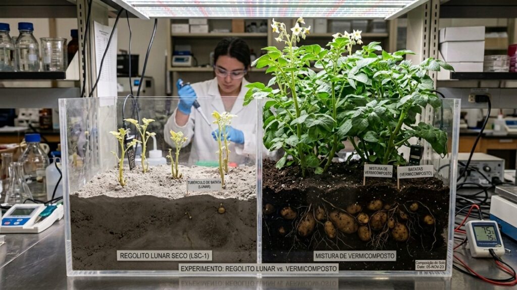 Agricultura lunar avança após pesquisa revelar caminho para produzir comida em futuras bases espaciais