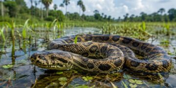 A sucuri-malhada da Ilha de Marajó que virou foco de biólogos ao apresentar diferenças marcantes de tamanho e adaptação de habitat em relação à tradicional sucuri-verde da Amazônia