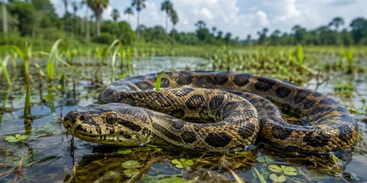 A sucuri-malhada da Ilha de Marajó que virou foco de biólogos ao apresentar diferenças marcantes de tamanho e adaptação de habitat em relação à tradicional sucuri-verde da Amazônia