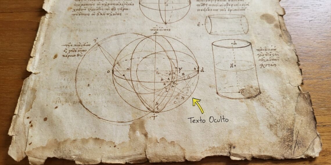 Página perdida do Palimpsesto de Arquimedes é encontrada após décadas e reacende mistério histórico