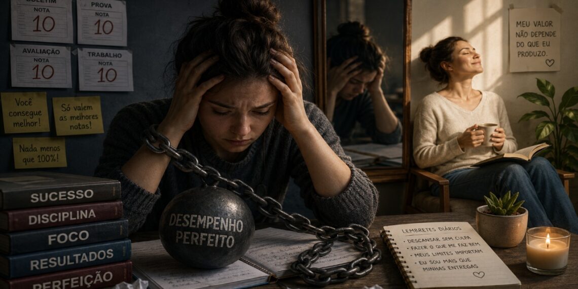 A psicologia afirma que pessoas que eram cobradas apenas pelos resultados na escola tendem a desenvolver um perfil emocional onde o valor pessoal é estritamente atrelado ao desempenho perfeito