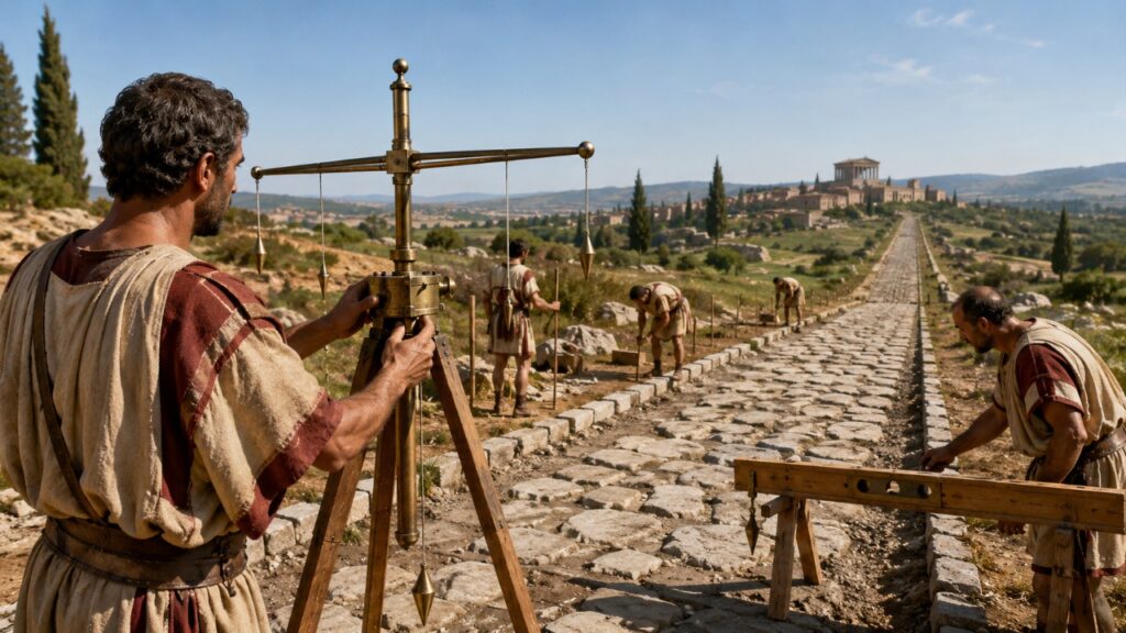 O segredo das estradas romanas: como uma civilização antiga conseguia construir caminhos quase perfeitamente retos