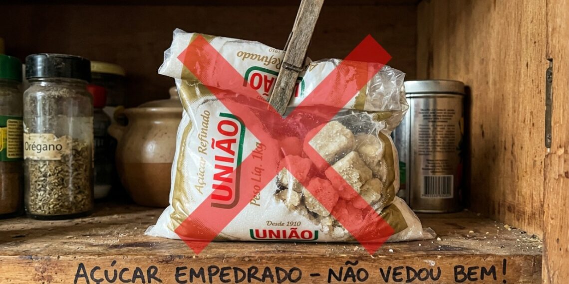 Pare de guardar o açúcar no armário dentro da embalagem fechada com pregador: essa é a maneira correta de armazenar para preservar a textura e a umidade natural