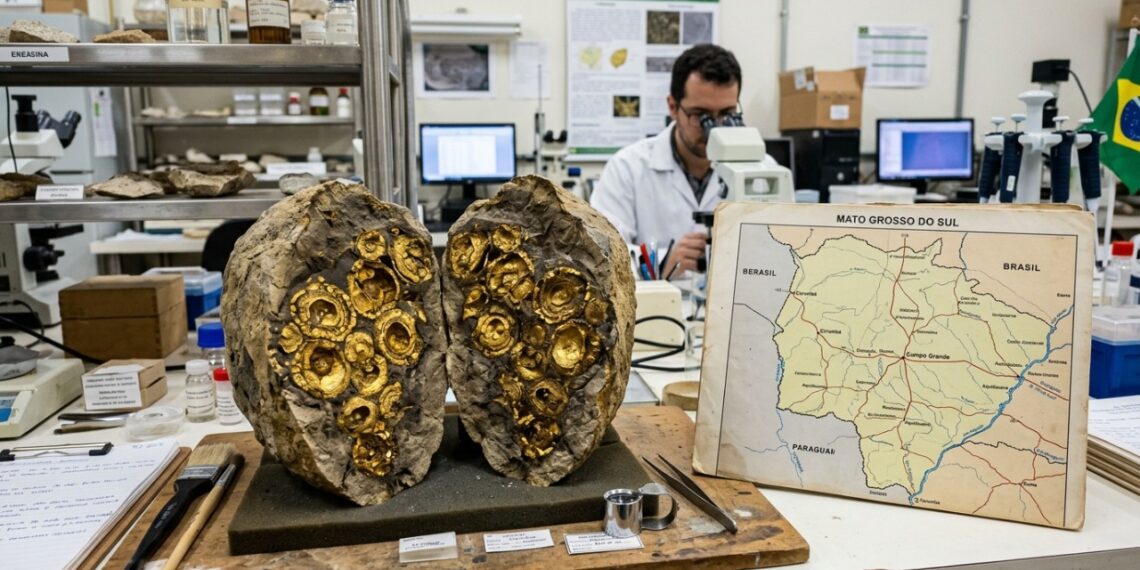 Fósseis de 540 milhões de anos no Brasil podem não ser rastros de animais, mas micróbios gigantes preservados em rocha