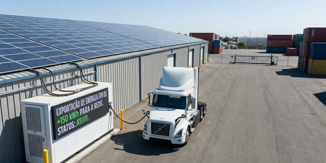Caminhões elétricos podem virar baterias gigantes e abastecer bairros inteiros