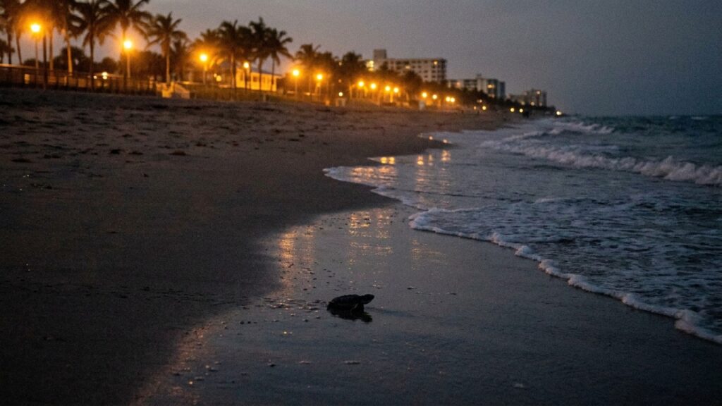 Cidade Costeira Troca Luzes Brancas Por Lâmpadas Âmbar Para Salvar Tartarugas Recém-Nascidas