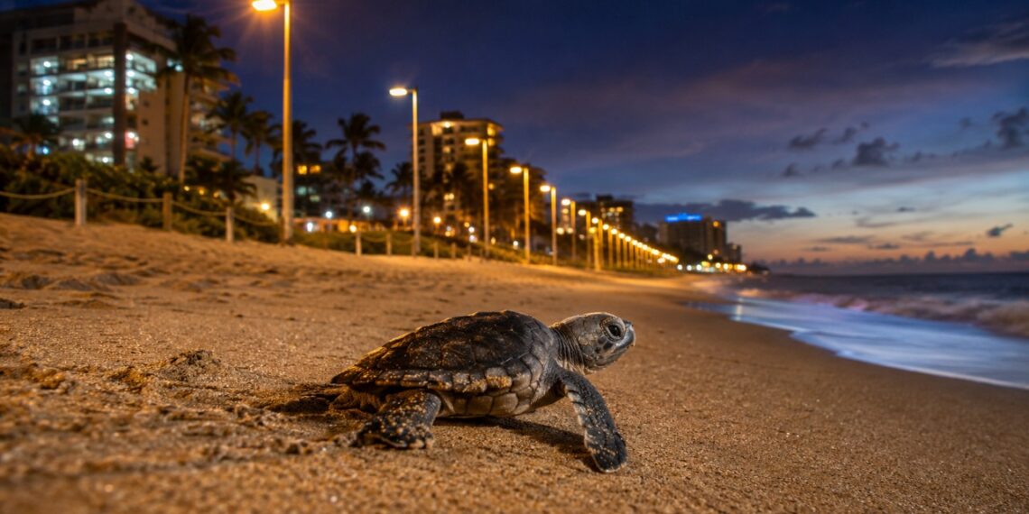 Cidade Costeira Troca Luzes Brancas Por Lâmpadas Âmbar Para Salvar Tartarugas Recém-Nascidas