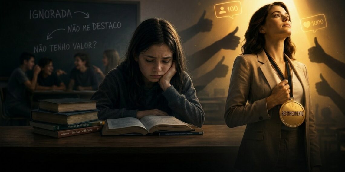 A psicologia afirma que pessoas que eram ignoradas quando não se destacavam na escola tendem a desenvolver um perfil emocional onde o valor pessoal é estritamente atrelado à necessidade de reconhecimento