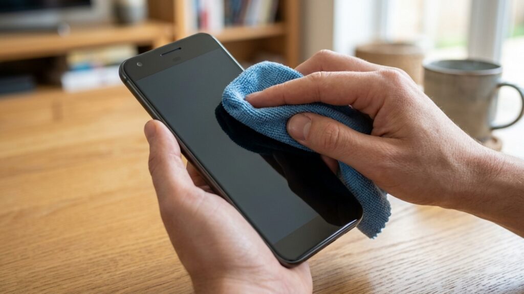 O erro comum de limpar a tela do celular na roupa pode causar danos irreversíveis