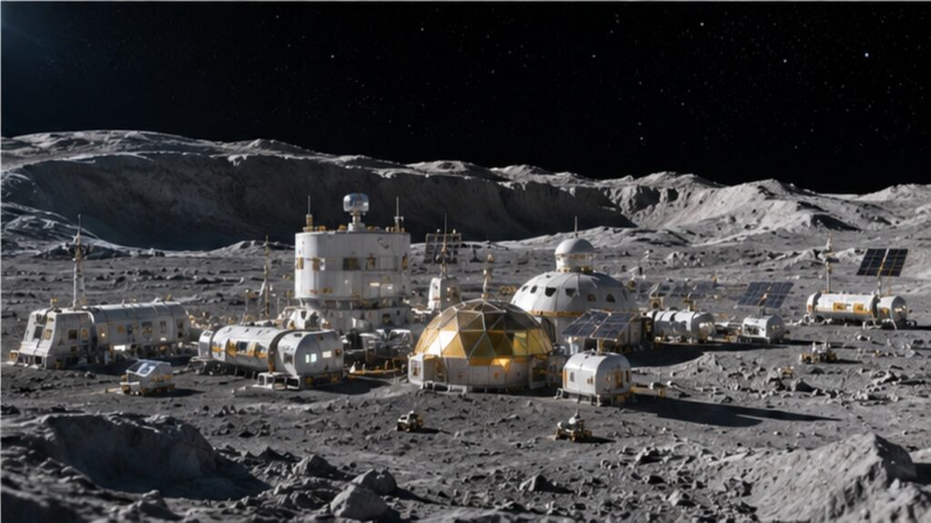 Enquanto todos debatem como colonizar a Lua, a China já testa um robô construtor "pedreiro" para erguer uma base lunar com máquinas fazendo o trabalho pesado
