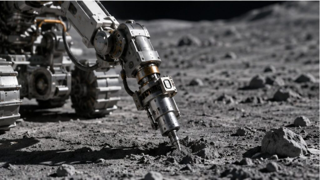 Enquanto todos debatem como colonizar a Lua, a China já testa um robô construtor "pedreiro" para erguer uma base lunar com máquinas fazendo o trabalho pesado