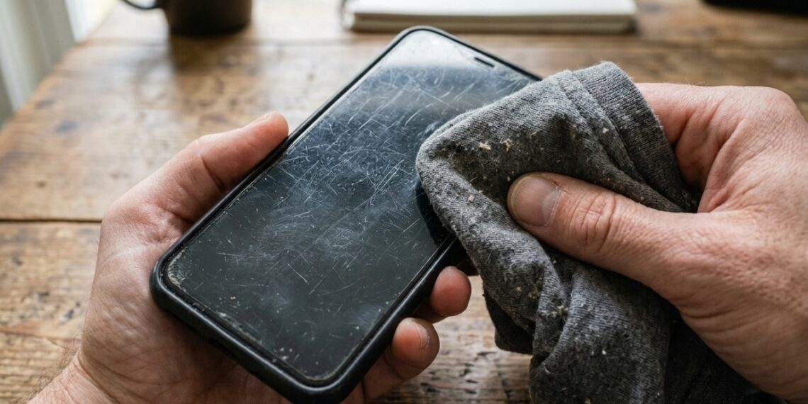 O erro comum de limpar a tela do celular na roupa pode causar danos irreversíveis