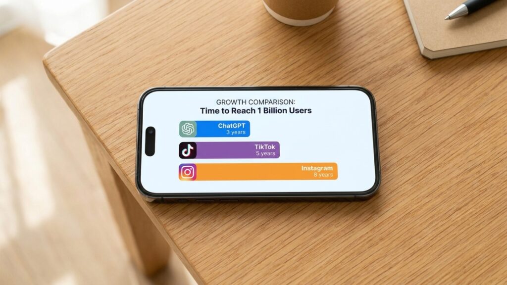 ChatGPT chega a 1 bilhão de usuários e vira o app que cresceu mais rápido que TikTok e Instagram