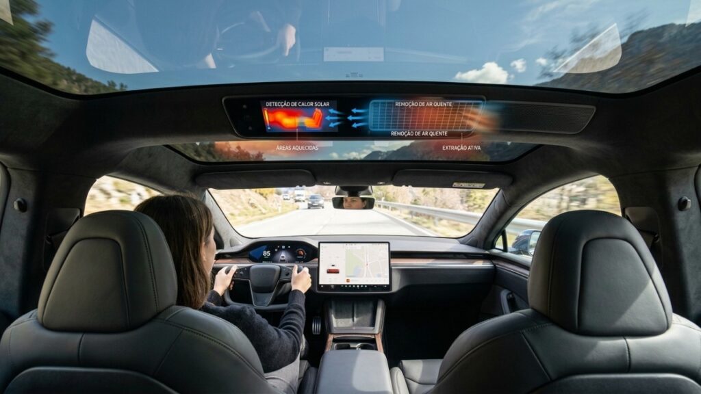 Tesla cria um sistema para reduzir o calor em seus tetos panorâmicos de vidro