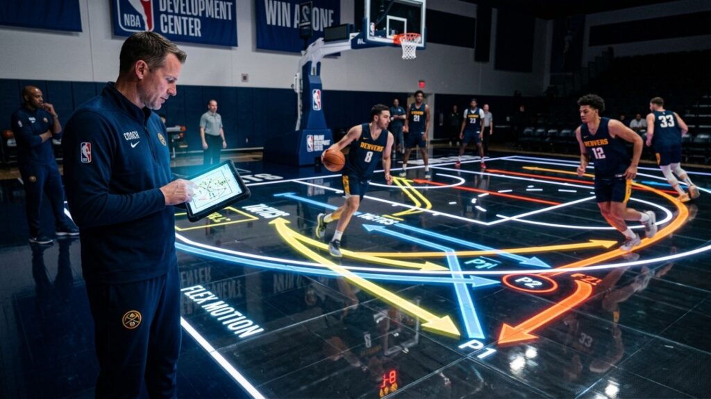 O que parecia comum virou tecnologia: como o chão da NBA virou uma tela colorida controlada por tablet