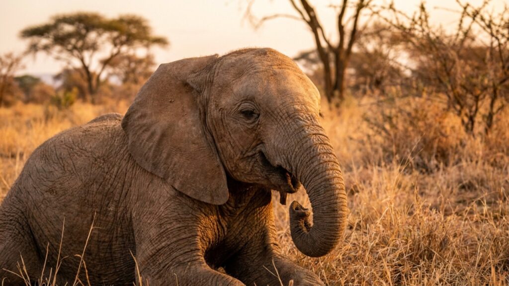 Filhote de elefante perdida reencontra sua família; veja o momento que emocionou pesquisadores