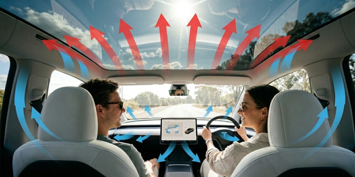 Tesla cria um sistema para reduzir o calor em seus tetos panorâmicos de vidro