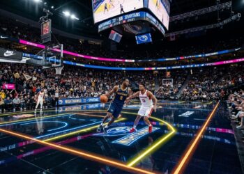 O que parecia comum virou tecnologia: como o chão da NBA virou uma tela colorida controlada por tablet