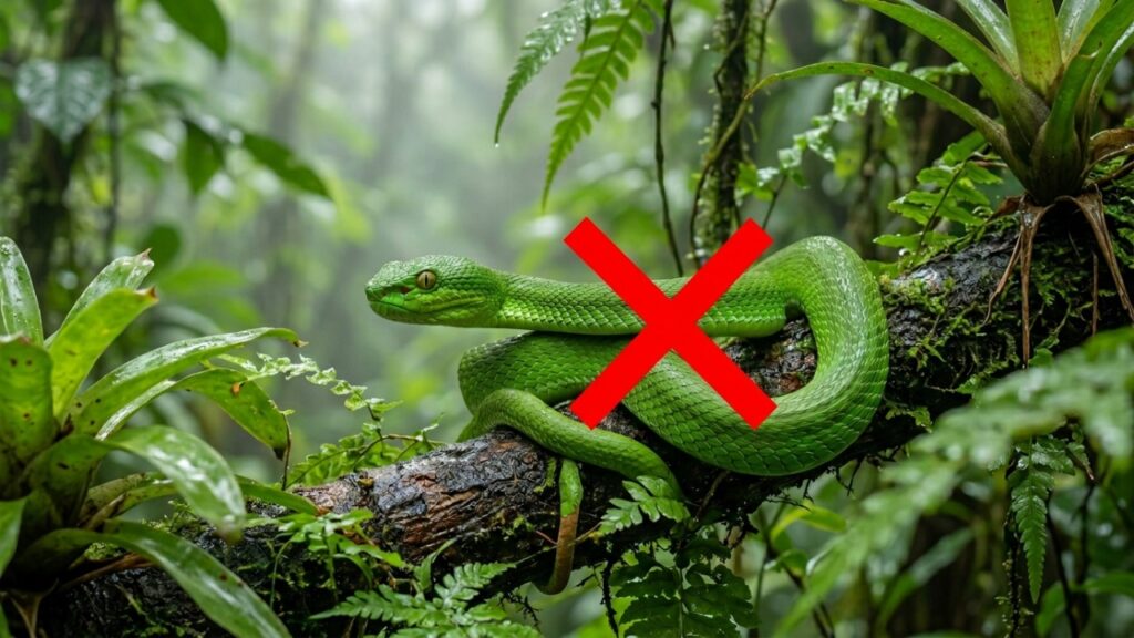 Cobra verde brilhante ficou décadas escondida diante dos nossos olhos e agora intriga cientistas