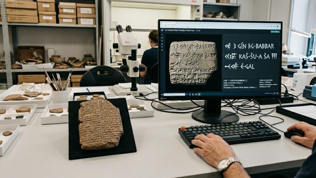 Tecnologia alemã usa inteligência artificial para revelar escrita de 3 mil anos apagada pelo tempo